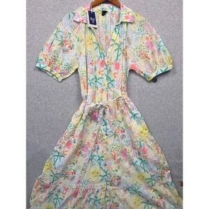 Roller Rabbit x Target Vacation ShortSleeve Maxi Dress White Tropical Size M